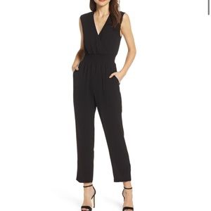 WAYF V-neck black jumpsuit